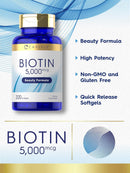 carlyle-biotin-5000mcg-softgels-200-count-vitamins-for-hair-skin-and-nails-non-gmo-gluten-free-supplement-3