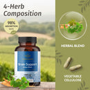 herbamama-brain-support-capsules---1400mg-energy-and-brain-support-supplement-for-adults-with-bacopa-panax-ginseng-and-ginkgo-biloba---vegan-non-gmo-focus-supplement-100-caps-3
