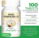 maxi-health-iron-supplement---gentle-iron-supplements-for-men-women---ferrous-fumarate---ferrochel-25-mg-for-anemia-red-blood-cell-production---chelated-iron-pills---100-kosher-tablets-2