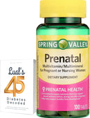 spring-valley-prenatal-multivitamin-100-tablets-prenatal-vitamins-for-women-pregnancy-must-haves-folate-supplement-bundle-with-lualls-45-diabetes-decoded-1