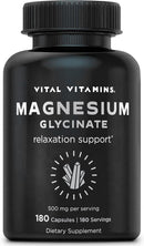 vital-vitamins-magnesium-glycinate-500mg---high-absorption-formula---promotes-relaxation-calmness-restful-sleep---pure-magnesium-supplement-for-men-women---180-capsules-vegan-non-gmo-1