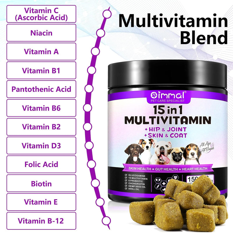 15-in-1-dog-vitamins-supplements--150pcs-multifunctional-supplements-for-dogs-glucosamine-chondroitin-for-joint-support-with-probiotics-for-gut-immune-health-and-skin-heart-health-2