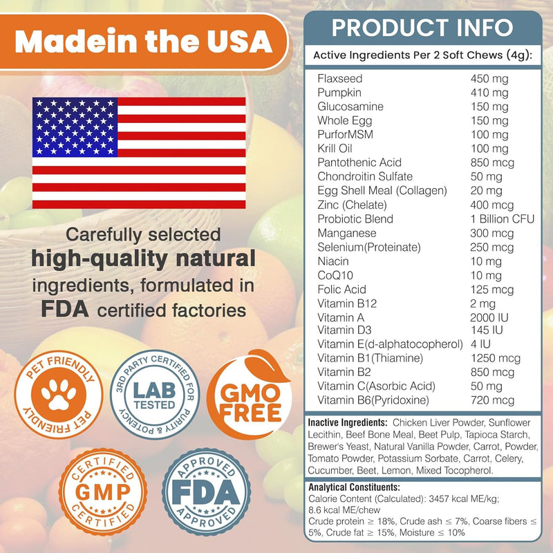 24-in-1-dog-vitamins-and-supplements-200-ct-dogs-multivitamin-chewable-contain-chondroitin-probiotics-omega-3-glucosamine-for-dogs-skin-coat-heart-joint-gut-digestion-liver-brain-eyes-immune-support-6