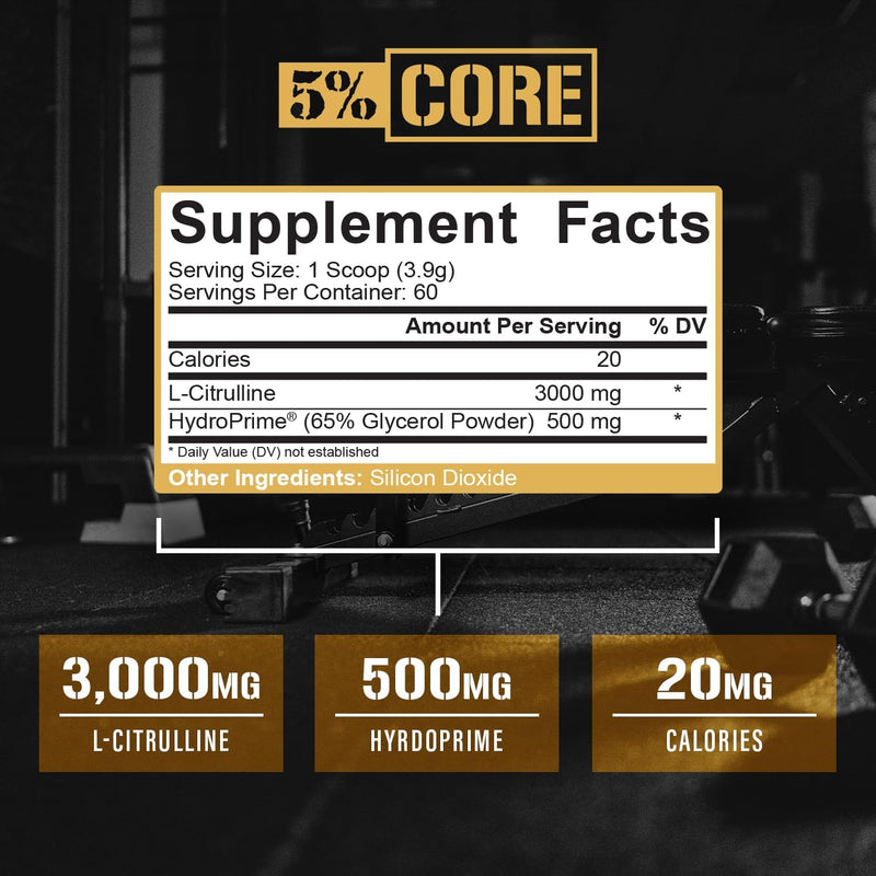 5-nutrition-core-l-citrulline-3000-with-glycerol-nitric-oxide-booster-muscle-pump-supplement-pre-workout-additive-unflavored-60-servings-3