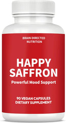 Happy Saffron Supplements, Optimized Organic Saffron Extract, Curcumin & Zinc, Vegan Gluten Free Non-GMO Pills May Support Mood, Focus, Vision, Eye Health for Women & Men 90 Capsules (30 Servings)