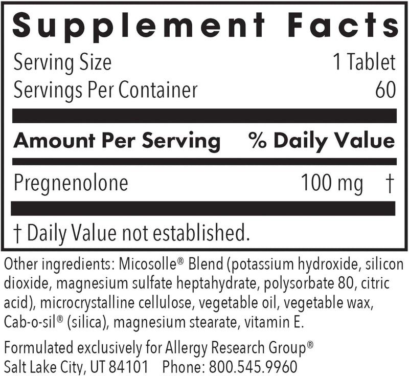allergy-research-group-pregnenolone-100mg---progesterone-supplements-for-women-men-hormone-stress-support-with-natural-wild-yam-micronized-pure-lipid-matrix-plant-based---60-tablets-3