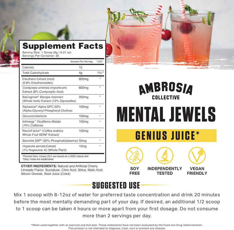ambrosia-mental-jewels-powder---cognitive-enhancer-increase-memory-communication-skills-concentration-focus-decrease-reaction-time-alpha-gpc-choline-bacognize-30-servings-cherry-limeade-3