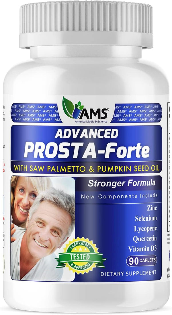 america-medic-science-advanced-prosta-forte-90-caplets-prostate-supplement-for-men-dietary-pills-with-saw-palmetto-extract-vitamin-d3-zinc-and-pumpkin-seed-oil-for-enhanced-prostate-health-1