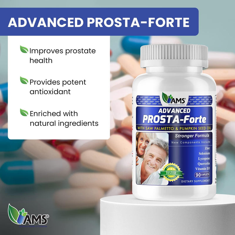 america-medic-science-advanced-prosta-forte-90-caplets-prostate-supplement-for-men-dietary-pills-with-saw-palmetto-extract-vitamin-d3-zinc-and-pumpkin-seed-oil-for-enhanced-prostate-health-2
