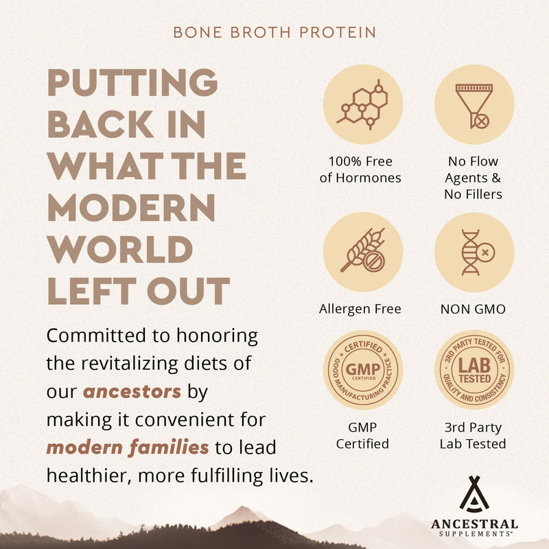 ancestral-supplements-grass-fed-protein-powder-chocolate-beef-bone-broth-based-wbeef-organs-organic-mushrooms-gut-health-support-high-protein-supplement-20g-protein-per-serving-30-day-supply-5