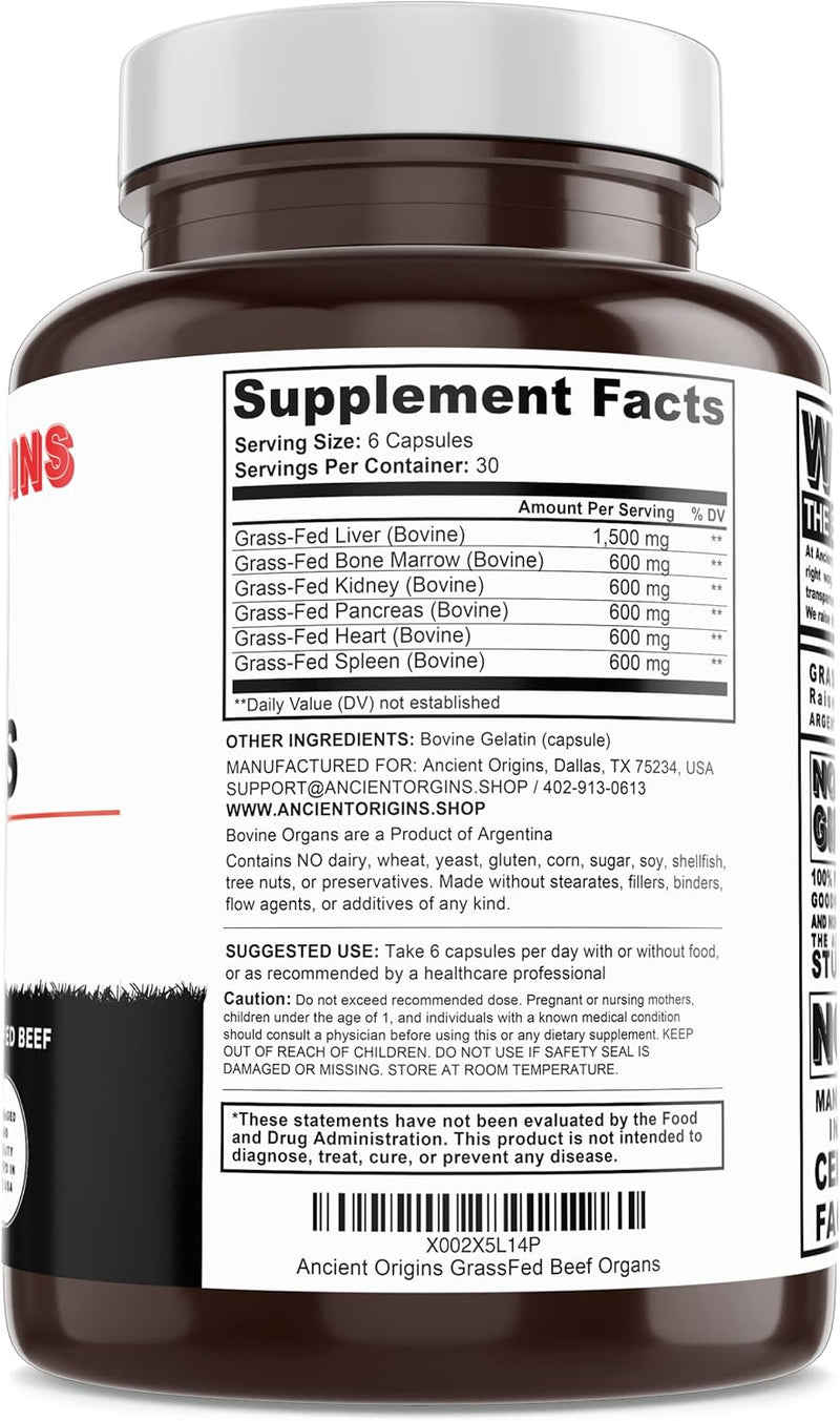 ancient-origins-grass-fed-beef-organs-supplement-4500mg---desiccated-liver-bone-marrow-heart-spleen-pancreas-kidney-non-gmo-gluten-free-undefatted-180-capsules-750mg-each-7