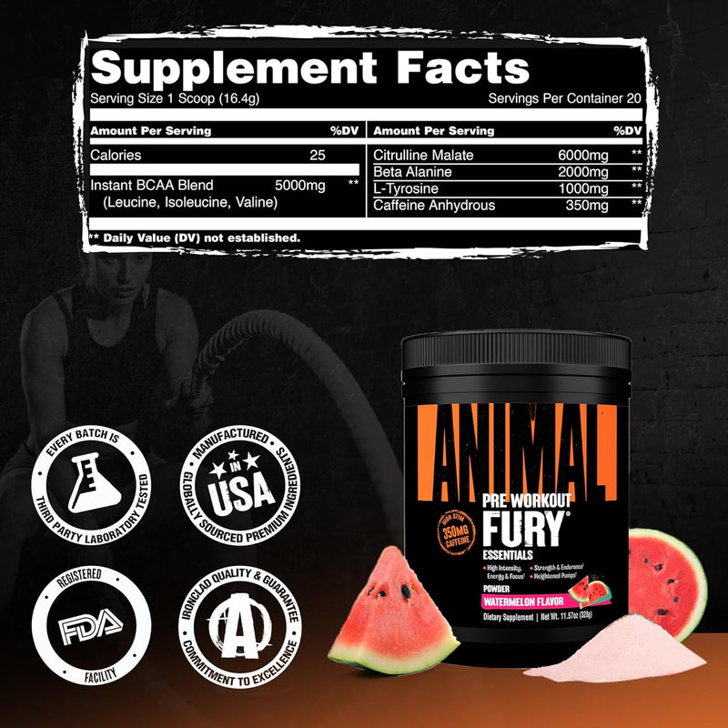 animal-fury-pre-workout-powder---watermelon-350mg-caffeine-bcaa-amino-acids-2g-beta-alanine-citrulline-tyrosine-energy-focus-strength-endurance-preworkout-for-men-women-20-servings-6
