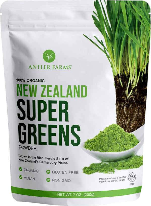 antler-farms---100-pure-organic-new-zealand-super-greens-powder-40-servings-200g---wheat-grass-barley-grass-chlorella-spirulina---vegan-gluten-free-chlorophyll-rich-for-energy-and-detox-1
