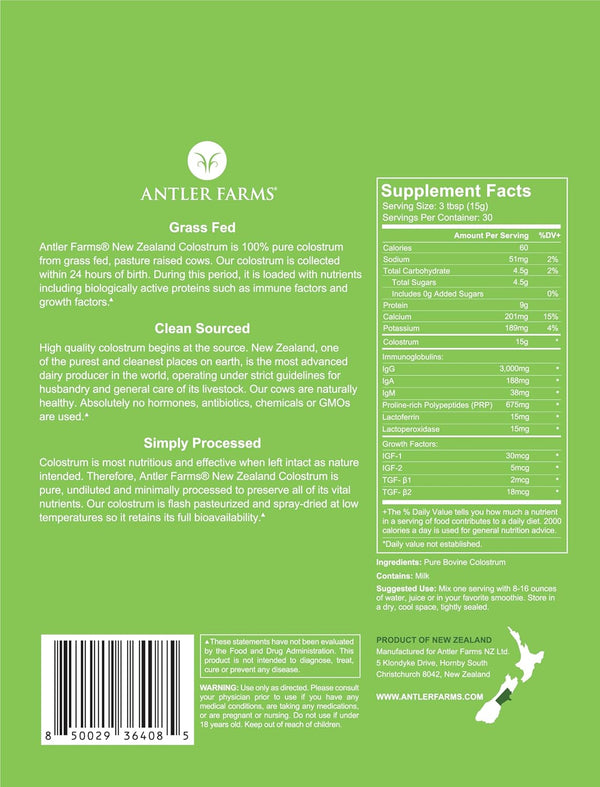 antler-farms-100-pure-new-zealand-colostrum-30-servings-1-lb---grass-fed-pasture-raised-clean-sourced-cold-processed-undiluted-high-igg-content-1