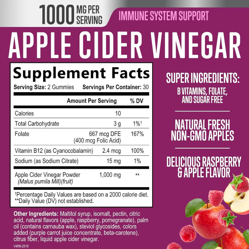 apple-cider-vinegar-gummies-sugar-free-1000mg-for-cleanse-acv-gummy-vitamin-b12-for-digestion-energy-immune-health-support-natural-premium-apple-raspberry-flavor-non-gmo-vegan---60-gummies-2