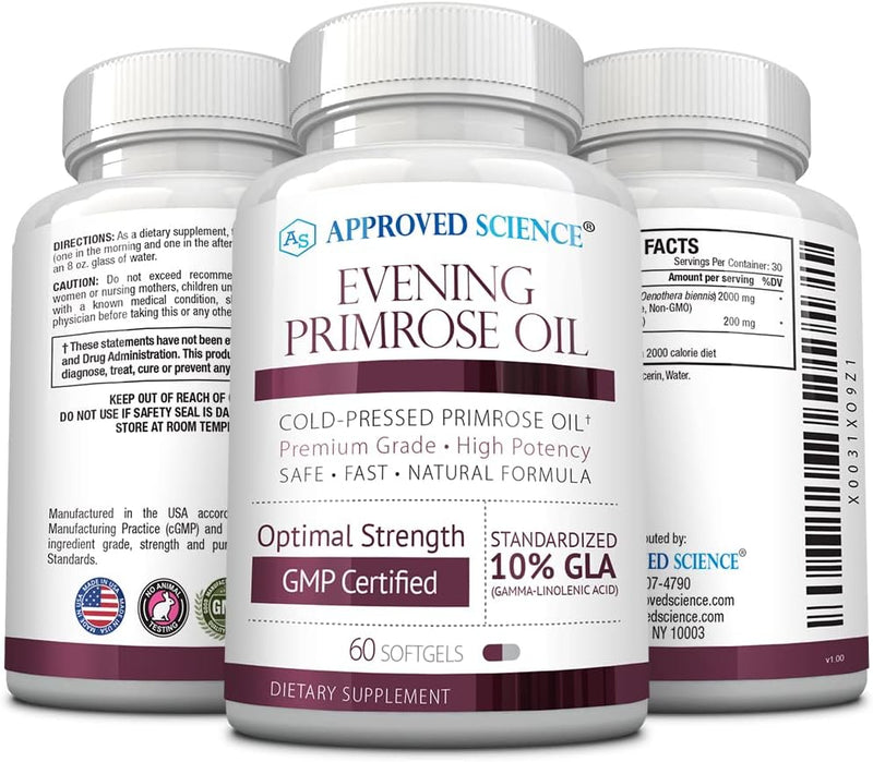 approved-science-evening-primrose-oil---maximum-strength---cold-pressed---10-gla---hormonal-balance-skin-and-heart-health---60-softgels---all-natural-4
