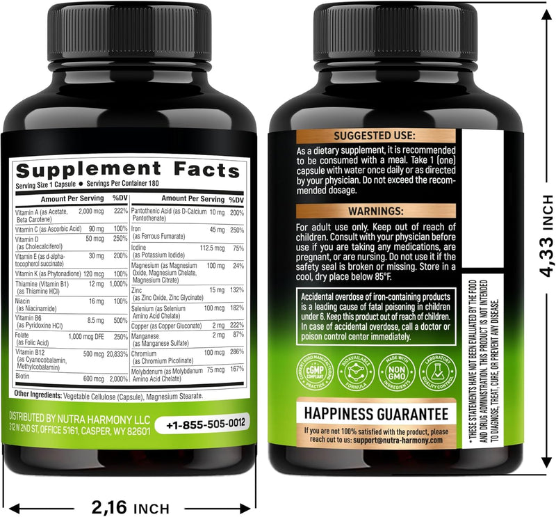 bariatric-multivitamin---45-mg-iron-supplements---made-in-usa---for-women-men---all-in-one-21-essential-vitamins---gastric-sleeve-support---free-of-sugar-gluten-soy---180-capsules-once-daily-2