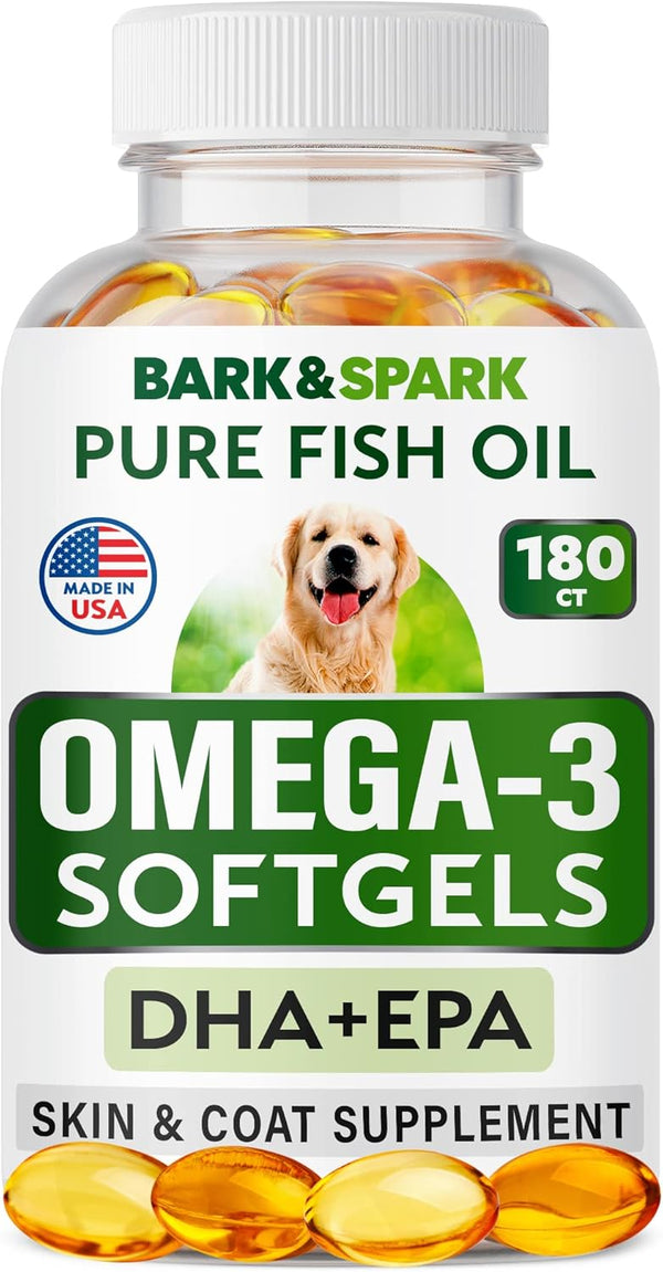 barkspark-omega-3-for-dogs---180-fish-oil-softgels-for-dog-shedding-skin-allergy-itch-relief-hot-spots-treatment---joint-health---skin-and-coat-supplement---epa-dha-fatty-acids---salmon-oil-1