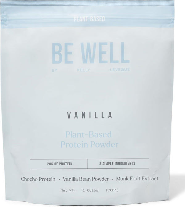 be-well-by-kelly-vanilla-plant-based-protein-powder-vegan-20g-protein-8g-fiber-0-net-carb-3-ingredients-20-servings-9-amino-acids3-bcaas-no-soy-no-dairy-stevia-free-no-sugar-added-168lb-760g-1