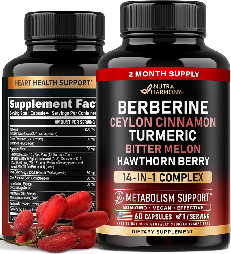 berberine-with-ceylon-cinnamon-gymnema-extract-apple-cider-vinegar-hawthorn-berry-citrus-bergamot-bitter-melon---14-in-1-supplement-for-heart-support-metabolism-energy---vegan-60-capsules-1