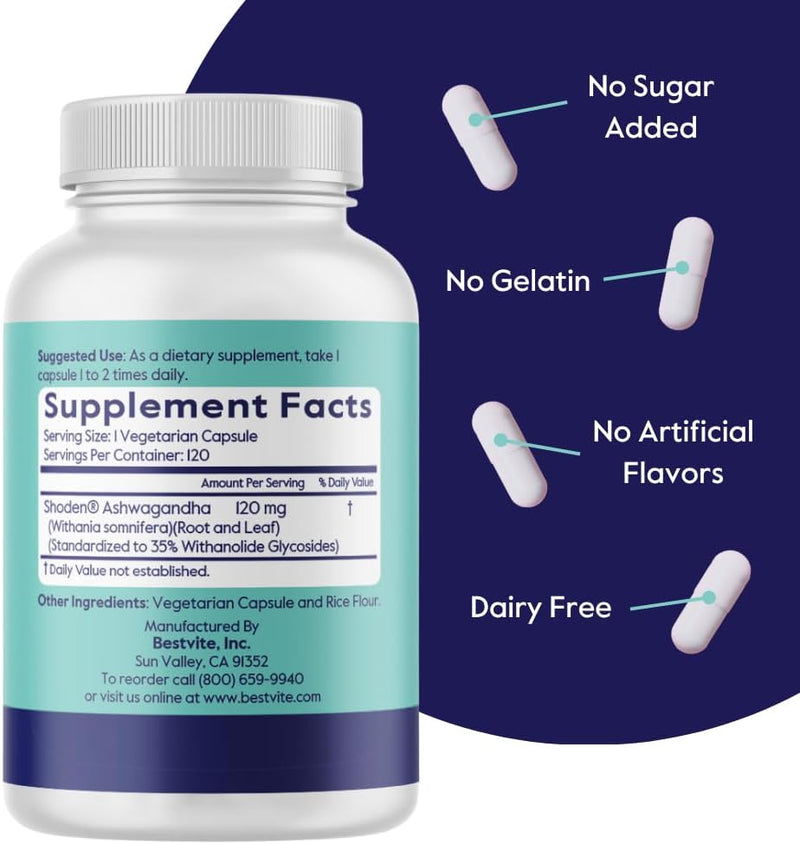 bestvite-advanced-ashwagandha-120mg-wshoden-120-vegetarian-capsules---clinically-studied-containing-industry-leading-35-withanolide-glycosides---no-stearates---vegan---non-gmo---gluten-free-2