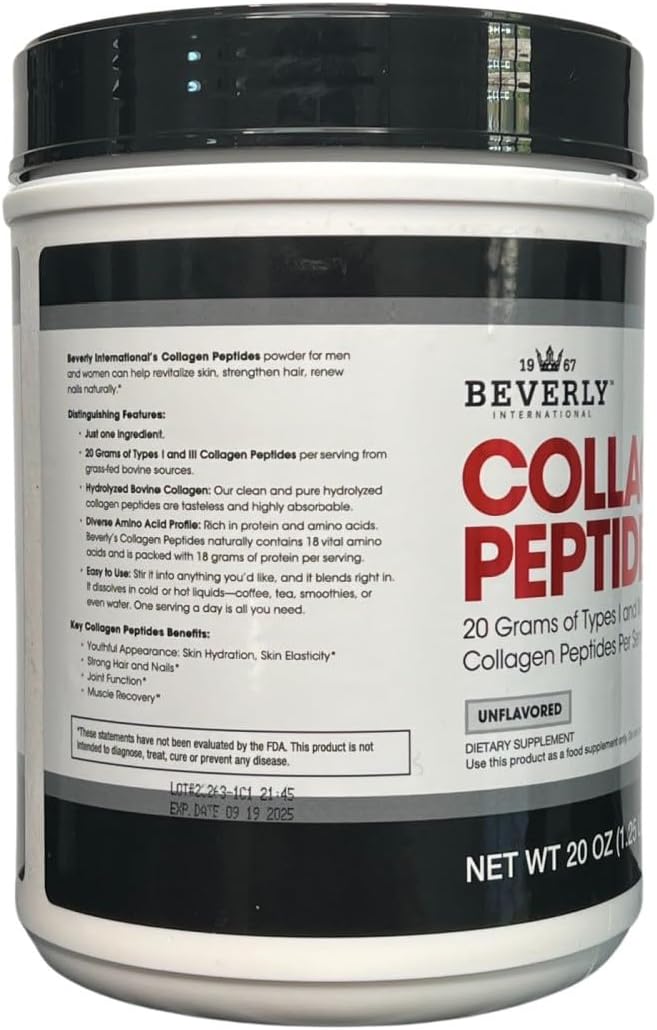 beverly-international-collagen-peptides-protein-powder-youthful-appearance--skin-hair-nails-bones-and-joint-health-easy-to-use-highly-absorbable-18-grams-of-protein-unflavored-20-oz-2
