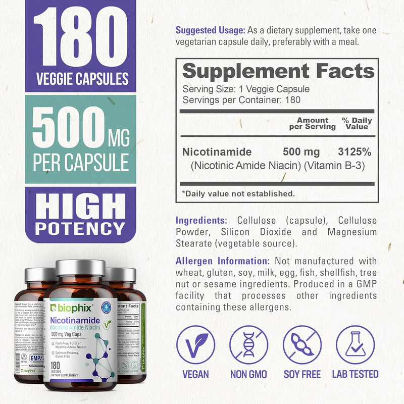 biophix-b-3-nicotinamide-500-mg-180-vcaps---nicotinic-amide-niacin-natural-flush-free-vitamin-formula---supports-skin-cell-health-4