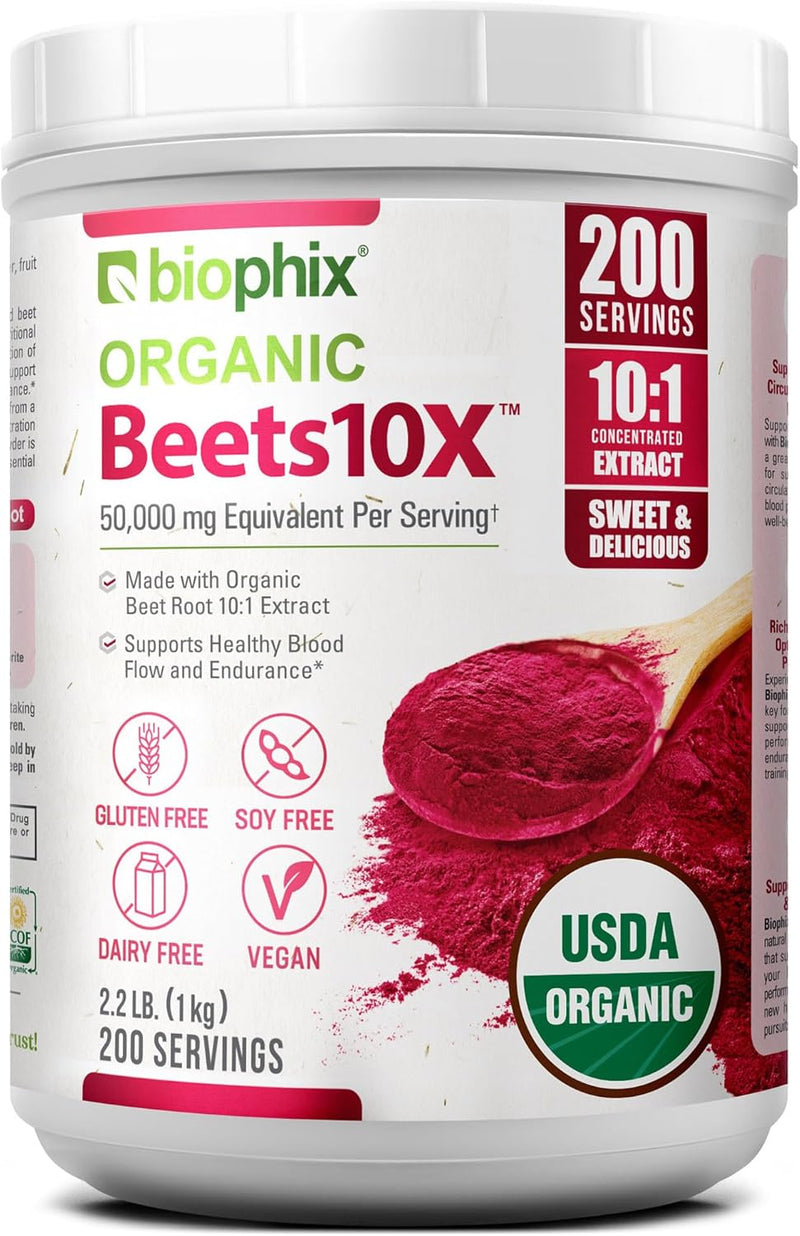 biophix-organic-beets-10x-beet-root-powder-22-lb-50000-mg-equivalent---superfood---powerful-antioxidant---rich-in-nitric-oxide---supports-heart-health---natural-flavor---no-sugar-added-1