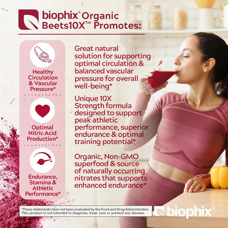 biophix-organic-beets-10x-beet-root-powder-22-lb-50000-mg-equivalent---superfood---powerful-antioxidant---rich-in-nitric-oxide---supports-heart-health---natural-flavor---no-sugar-added-2
