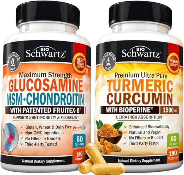 bioschwartz-glucosamine-chondroitin-msm-triple-strength-joint-support-supplement-2-month-supply-plus-turmeric-curcumin-with-black-pepper-extract-1500mg-complex-2-month-supply-1