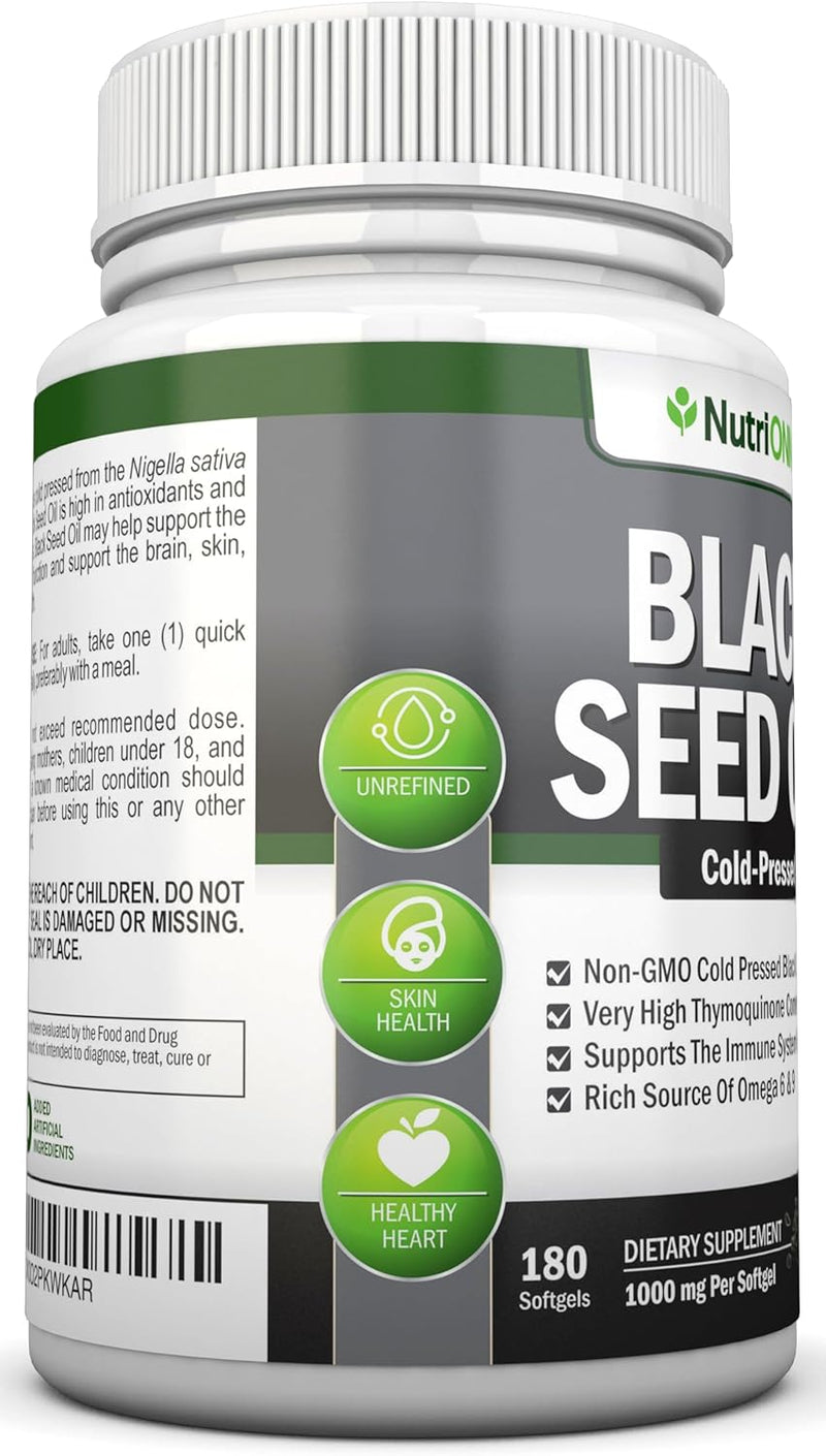black-seed-oil---1000-mg---180-softgels---cold-pressed-non-gmo-black-cumin-seed-capsules---super-high-thymoquinone-content---nigella-sativa---rich-in-omega-6-9-fatty-acids---immune-health-support-3