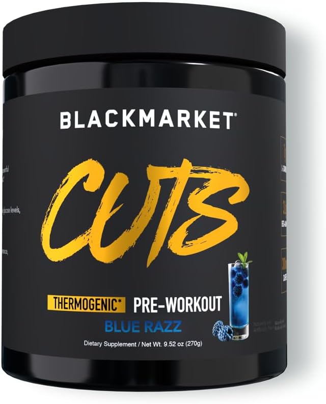 blackmarket-cuts-pre-workout---flavored-energy-powdered-drink-mix-for-men-women-great-for-muscle-definition-thermogenic-creatine-free-blue-razz-30-servings-1