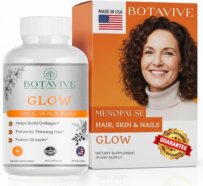 botavive-glow-menopause-hair-loss-supplement-for-women-biotin-5000-mcg-dht-blocker-bamboo-horsetail-supports-hair-growth-stronger-nails-skin-elasticity---vegan-non-gmo--60-capsules-1