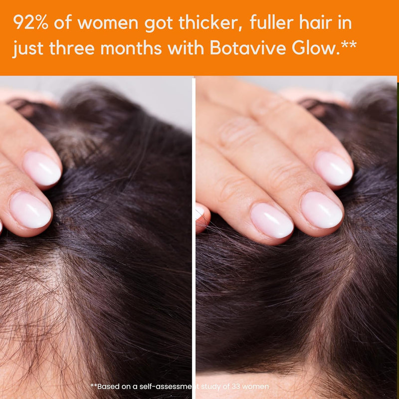 botavive-glow-menopause-hair-loss-supplement-for-women-biotin-5000-mcg-dht-blocker-bamboo-horsetail-supports-hair-growth-stronger-nails-skin-elasticity---vegan-non-gmo--60-capsules-3