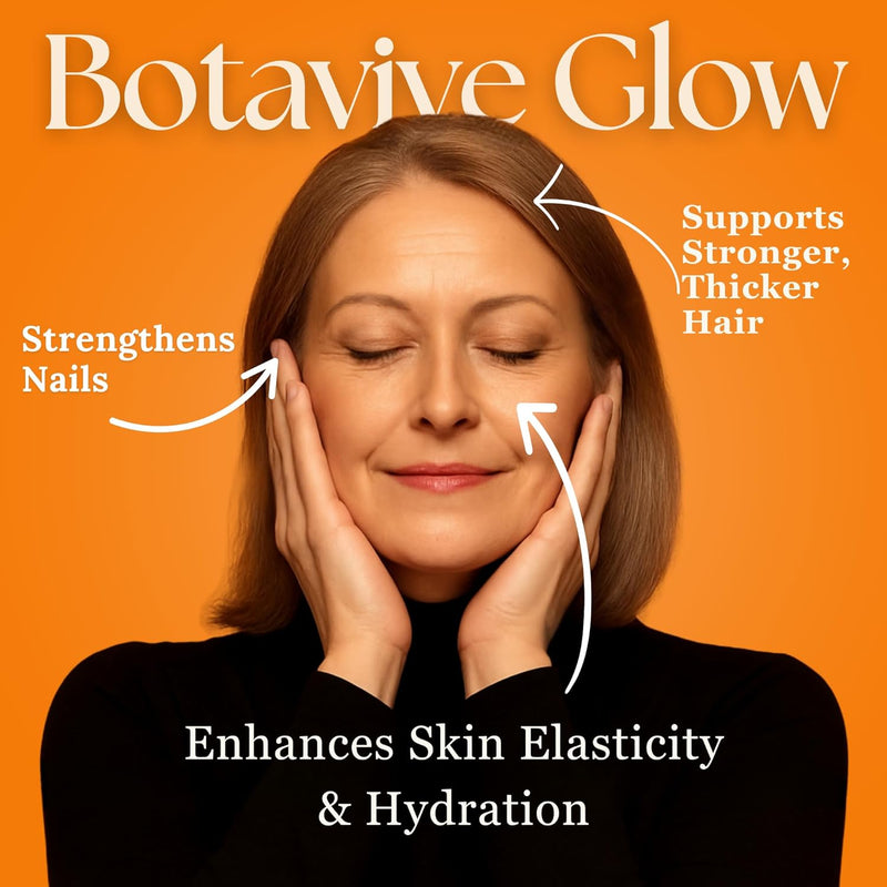 botavive-glow-menopause-hair-loss-supplement-for-women-biotin-5000-mcg-dht-blocker-bamboo-horsetail-supports-hair-growth-stronger-nails-skin-elasticity---vegan-non-gmo--60-capsules-5