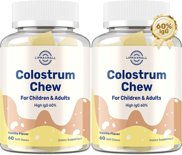 bovine-colostrum-chews-supplement-with-60-igg-for-humans-women-men-kids--for-immune-gut-bone-joint-cognitive-overall-growth-from-grass-fed-cows-vanilla-flavor-60-soft-chews-2-bottles-1