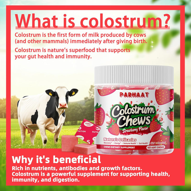 bovine-colostrum-chews-supplement-with-probiotics-for-gut-health-bloating-immune-support-skin-hair-growth-and-beauty---strawberry-flavor-60-servings-2