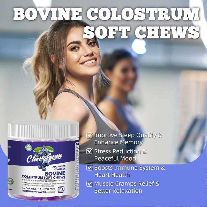 bovine-colostrum-chews-supplement-with-probiotics-for-gut-health-bloating-immune-support-skin-hair-growth-and-beauty---blueberry-flavor-60-servings-6
