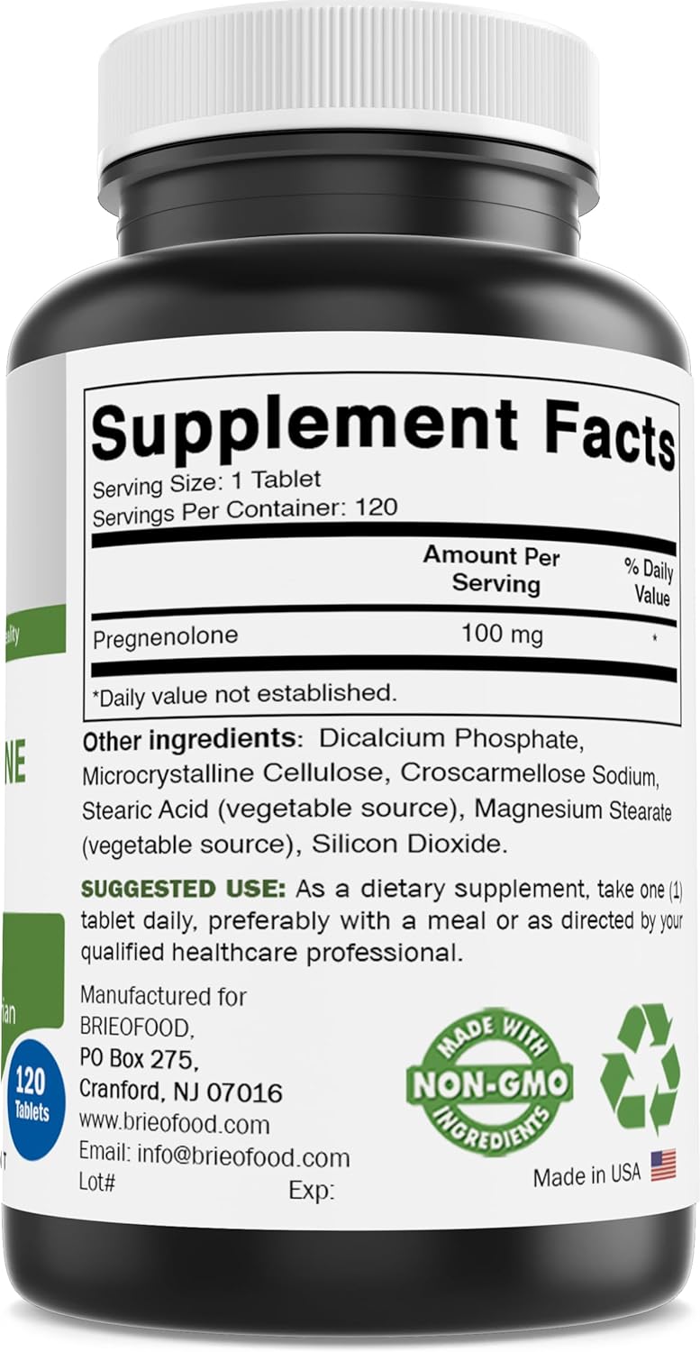 brieofood-pregnenolone-100-mg-120-tablets---hormone-balance-supplement-2