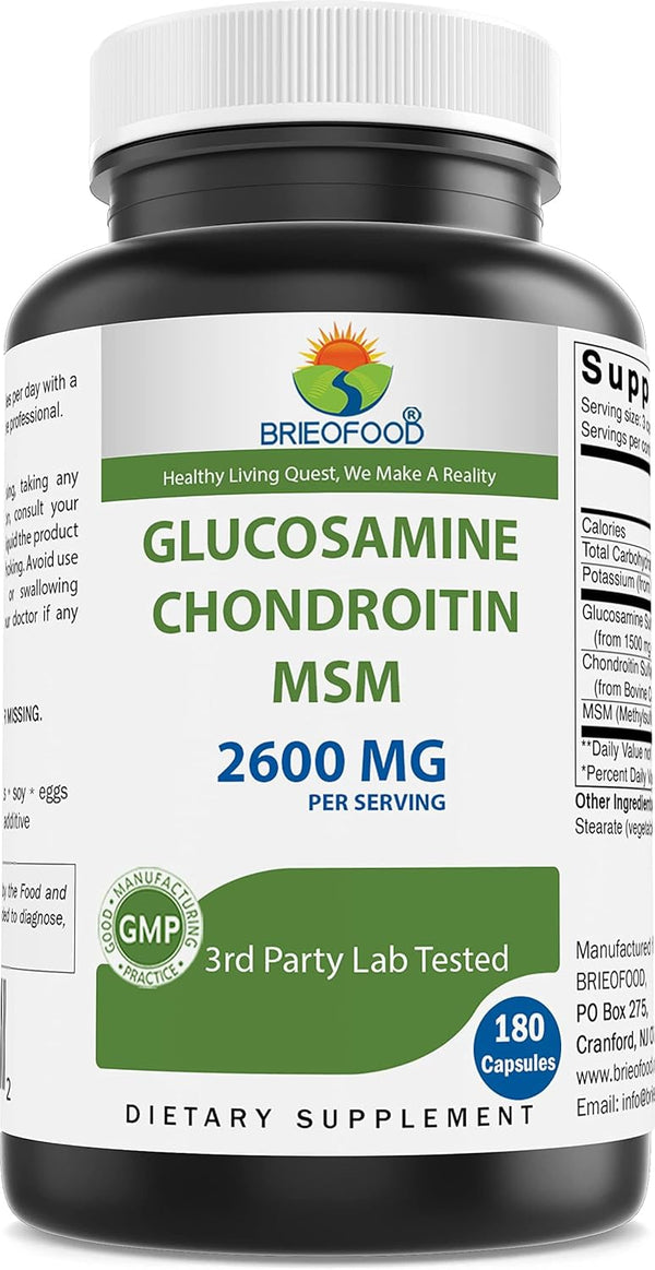 brieofood-triple-strength-glucosamine-chondroitin-msm-2600mgserving-capsules-supports-healthy-joint-cartilage-and-connective-tissue---promotes-joint-comfort-flexibility-180-count-1