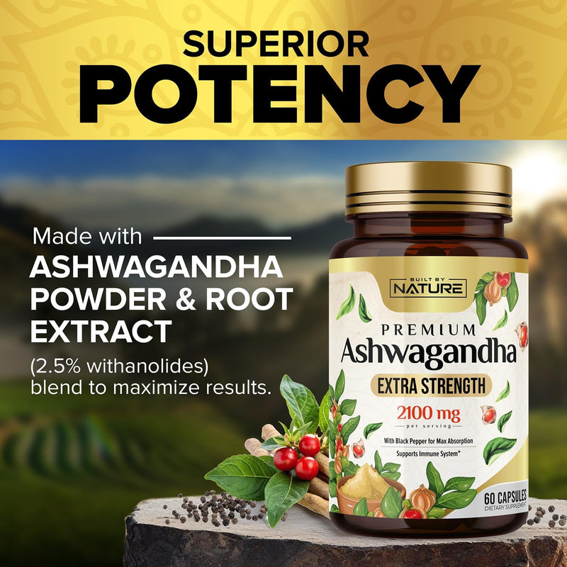built-by-nature-ashwagandha-2100mg-extra-strength-stress-relief-mood-support-with-black-pepper-extract-for-max-absorption---non-gmo-vegan-gluten-free---60-capsules-2