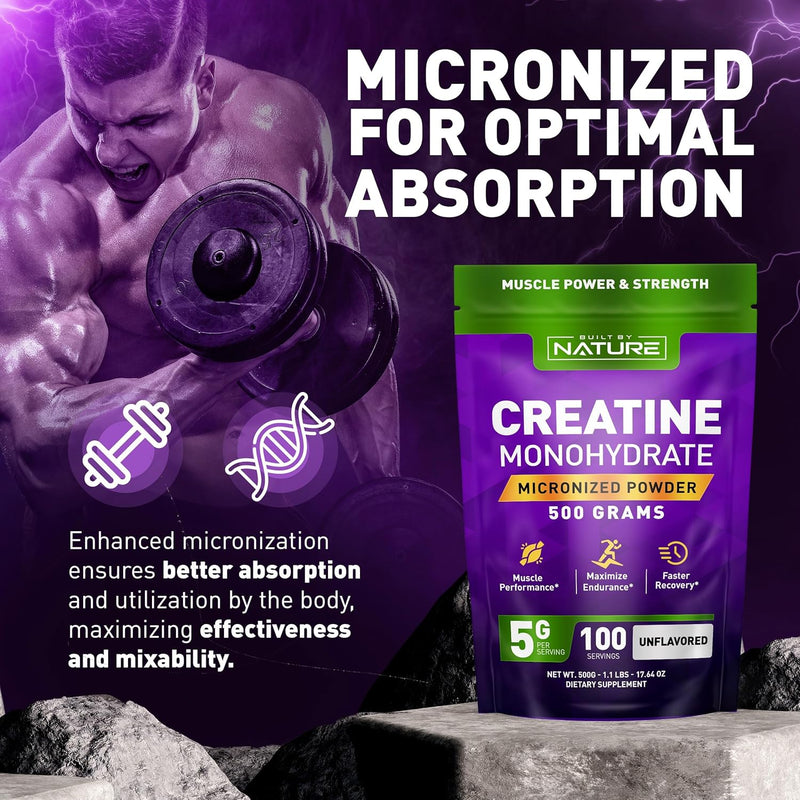 built-by-nature-creatine-monohydrate-micronized-powder-unflavored-5000mg-5g-per-serving-100-servings-500g-vegan-non-gmo-gluten-free-supports-muscle-strength-and-workout-recovery-3