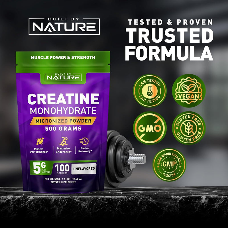 built-by-nature-creatine-monohydrate-micronized-powder-unflavored-5000mg-5g-per-serving-100-servings-500g-vegan-non-gmo-gluten-free-supports-muscle-strength-and-workout-recovery-9