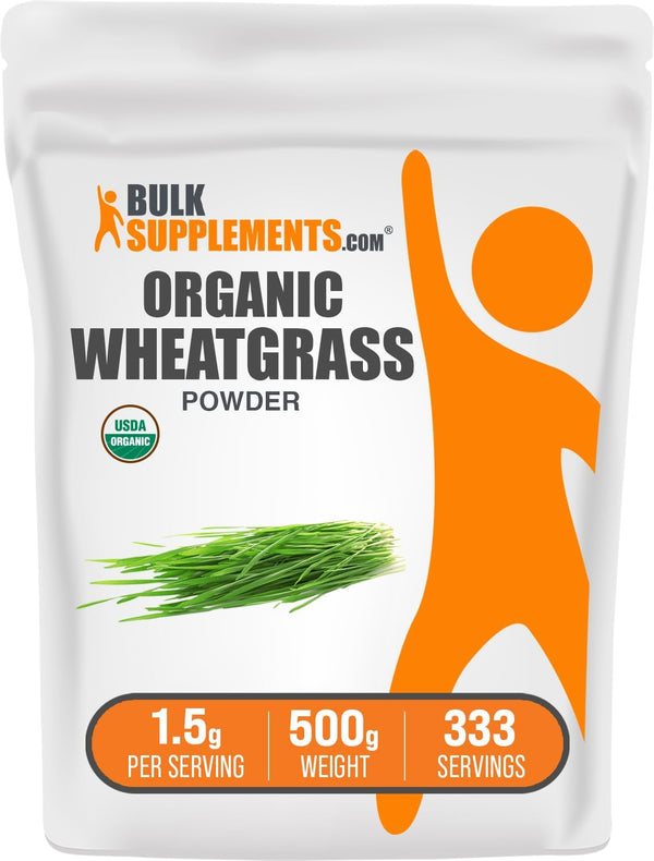 bulksupplementscom-organic-wheatgrass-powder---superfood-supplement-green-powder---vegan-gluten-free-15g-per-serving-500g-11-lbs-pack-of-1-1