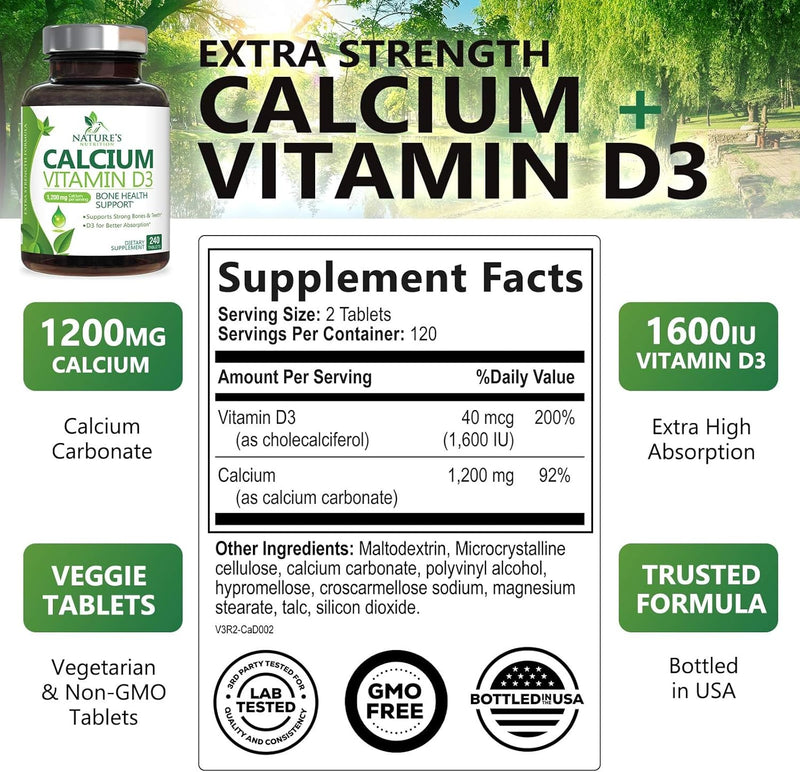 calcium-supplement-with-vitamin-d---1200-mg-calcium-carbonate-with-1600-iu-of-d3-vitamins---supports-bone-strength-teeth-immune-system---natural-easily-absorbable-for-women-men---240-tablets-2