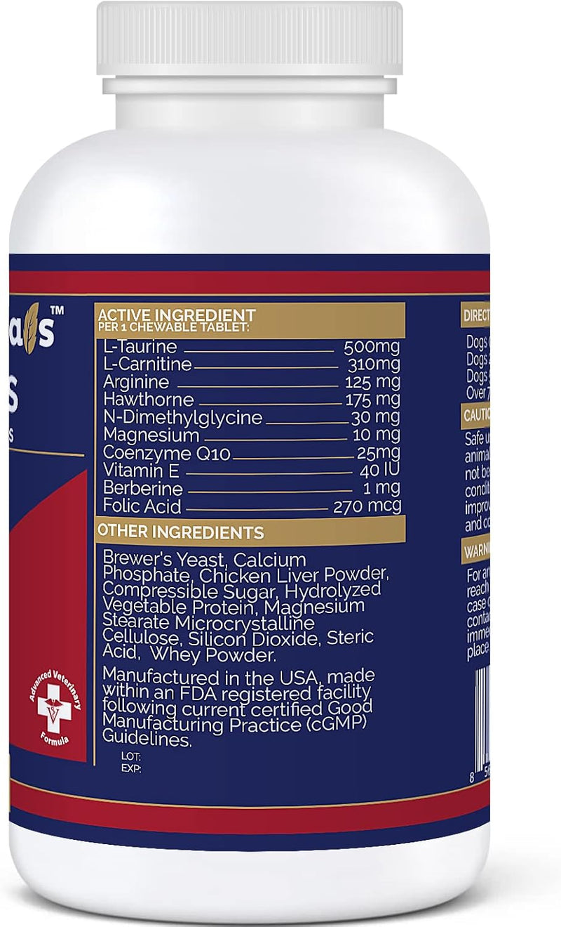 cardio-tabs-heart-support-supplement-for-dogs---aids-cardio-support-and-cardio-strength-supplement-for-dog-l-taurine-l-carnitine-hawthorn-l-arginine-coenzyme-q10---made-in-usa---120-tablet-2