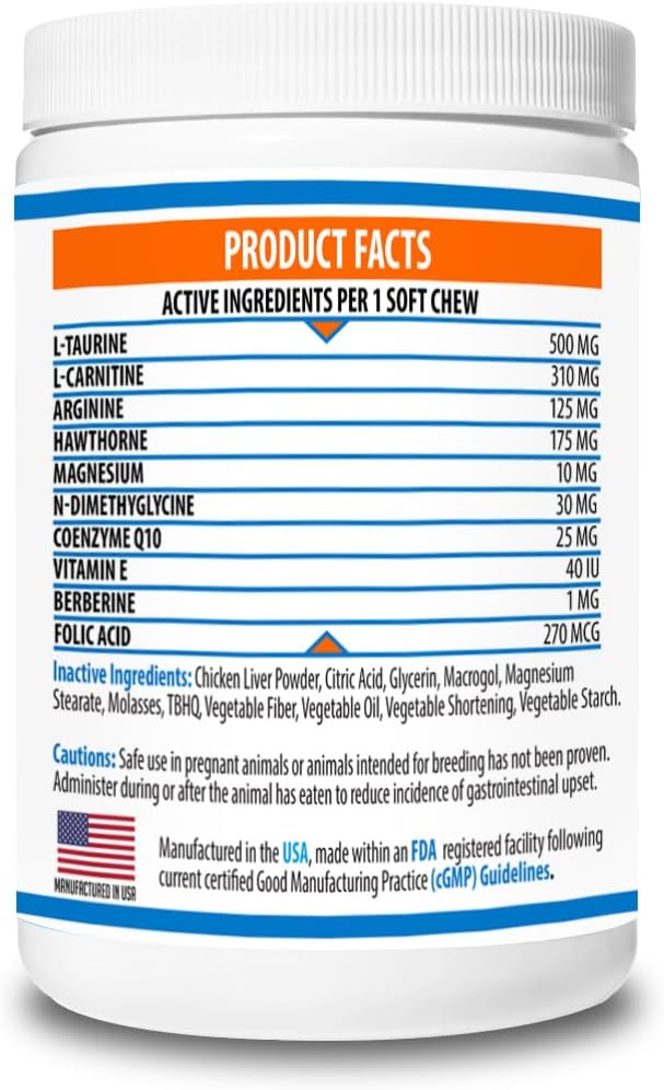 cardiovast-cardio-support-and-cardio-strength-supplement-for-dog-and-cats-l-taurine-l-carnitine-hawthorn-l-arginine-coenzyme-q10-supports-cardiovascular-heart-health---made-in-usa---60-soft-chew-2