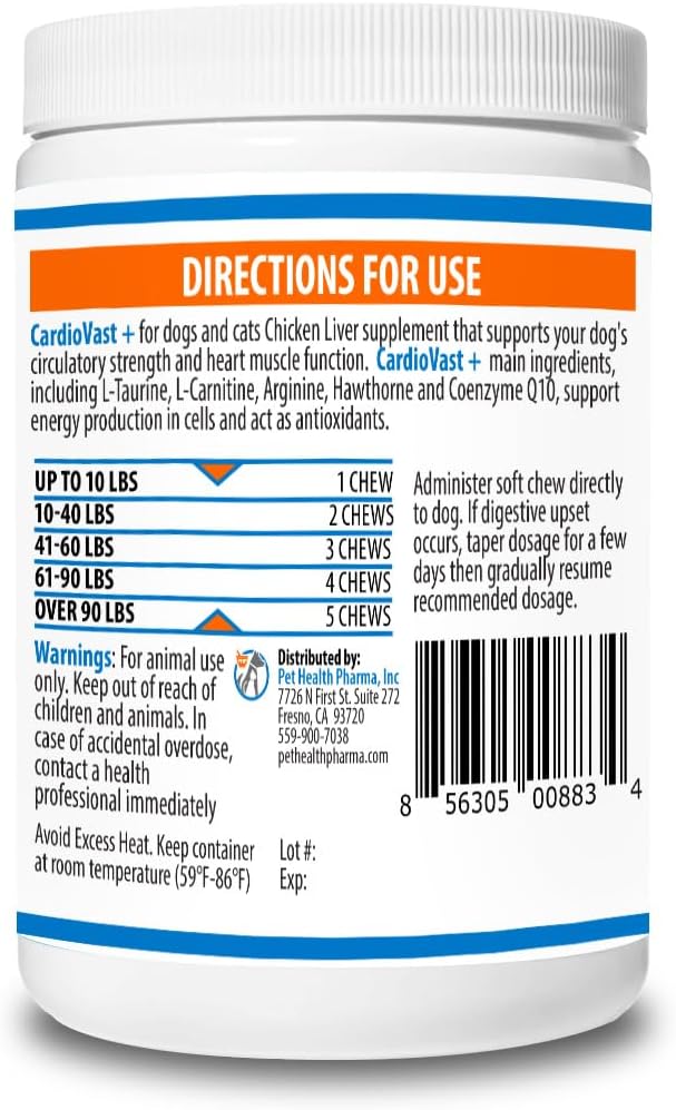 cardiovast-cardio-support-and-cardio-strength-supplement-for-dog-and-cats-l-taurine-l-carnitine-hawthorn-l-arginine-coenzyme-q10-supports-cardiovascular-heart-health---made-in-usa---60-soft-chew-3