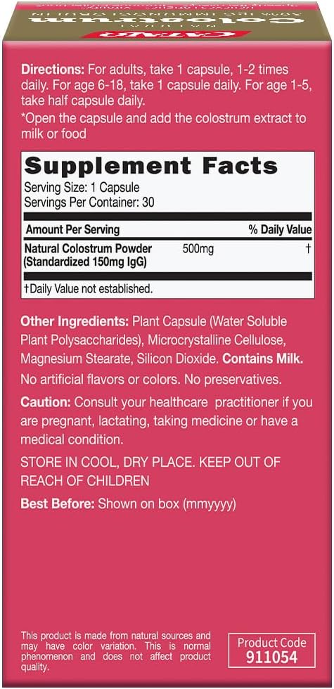 catalo-bovine-colostrum-supplement-for-women-men---30-igg-immunoglobulins-formula---500mg-colostrum-extract-per-capsule---plant-based-capsules-30-capsules-3