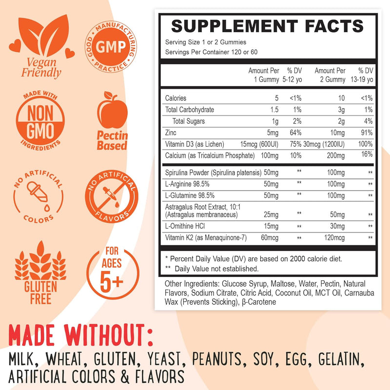 center-filled-height-growth-increase-gummies---supplement-vitamins-for-kids-teens-with-calcium-astragalus-d3-k2-l-arginine-glutamine-omithine-hci---60-count-4